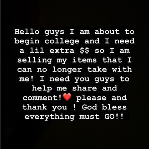 A note for people that are looking to buy or help me out a little !